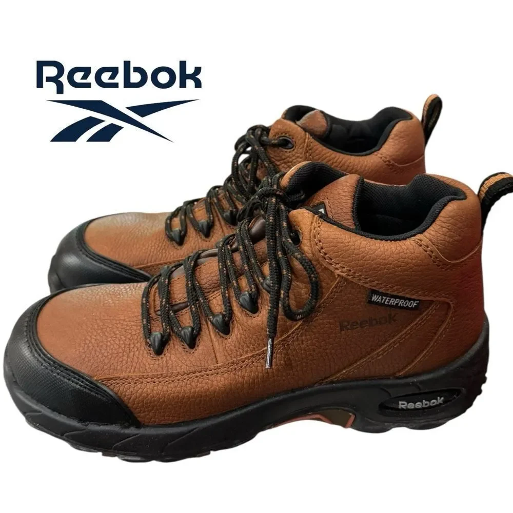 New Reebok Women’s Tiahawk 4” Brown Waterproof Composite Toe Shoes 9.5 9.5W